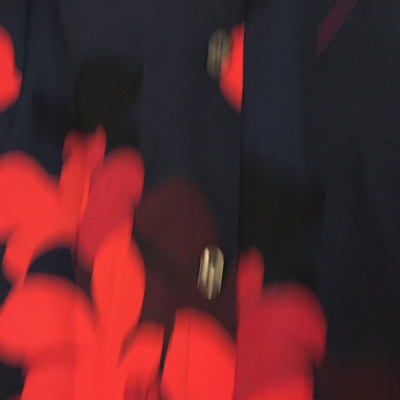 Halogen Long Sleeve Ruffle Floral Shift Dress Medium Spring Easter Party - Picture 8 of 9